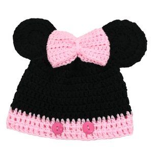 Brand New Handmade Minnie Mouse Beanie for Kids 4 To 10 Years Old